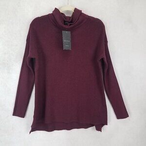 NWT Devotion by Cyrus Cowl Neck Pullover Sweater Ruby Red Women XS Casual Fall